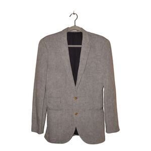 J.CREW $298 Ludlow Ormezzano Linen Two Button Blazer Light‎ Gray Men's 36R